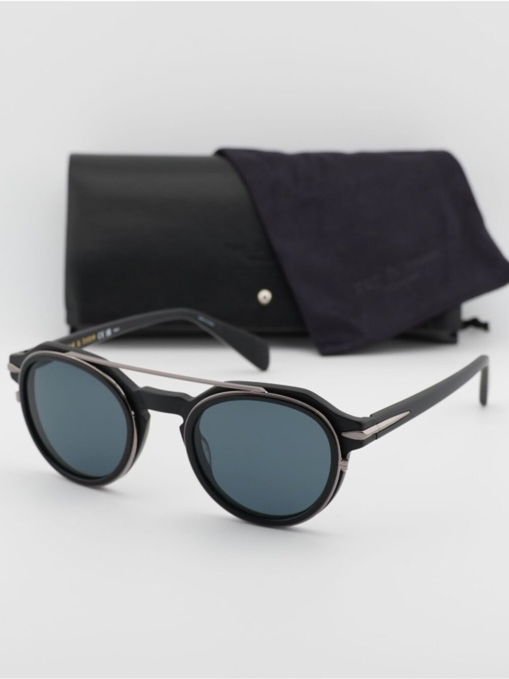 Rag & Bone RNB6006/S 0807 IR Square Sunglasses - Black/Smoke